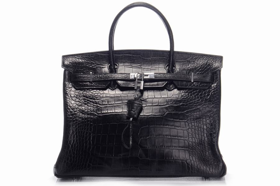 Hermes Handbags Birkin Crocodile Grain Cow Leather Black  Hermes Handbags Birkin Crocodile Grain Cow Leather Black